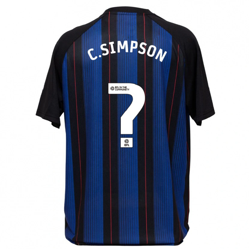 Danxen Mujer Camiseta Cameron Simpson #0 Azul Negro 2ª Equipación 2025/26 La Camisa