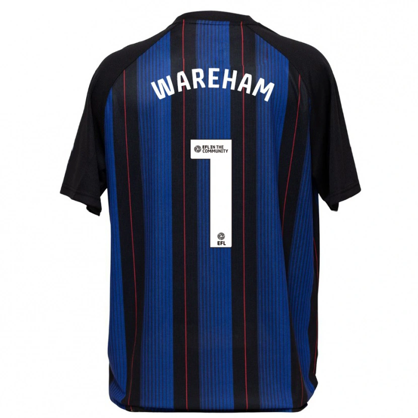 Danxen Mujer Camiseta Laura Wareham #1 Azul Negro 2ª Equipación 2025/26 La Camisa