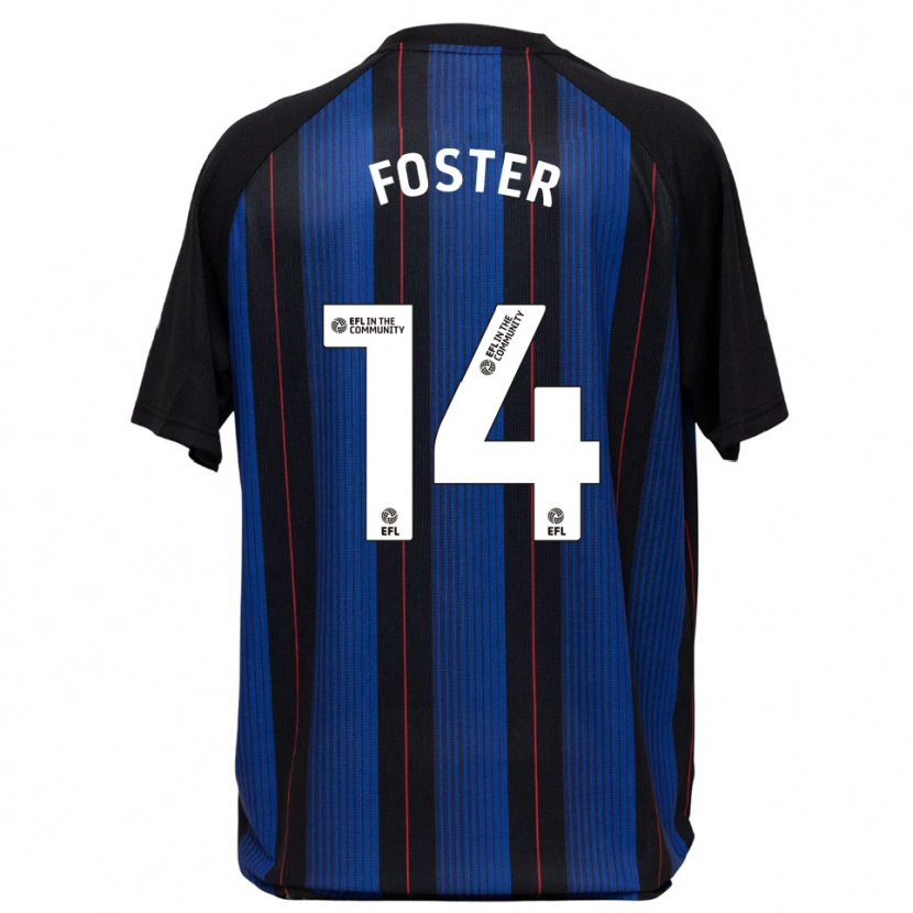 Danxen Mujer Camiseta Emma Foster #14 Azul Negro 2ª Equipación 2025/26 La Camisa