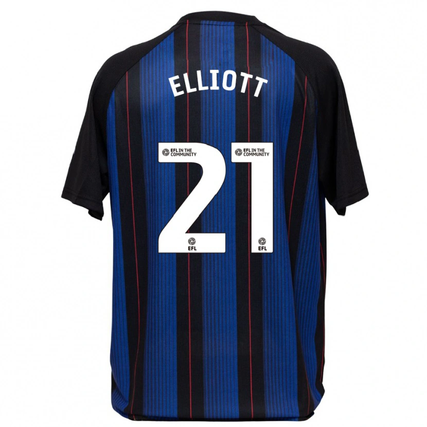 Danxen Mujer Camiseta Felix Elliott #21 Azul Negro 2ª Equipación 2025/26 La Camisa