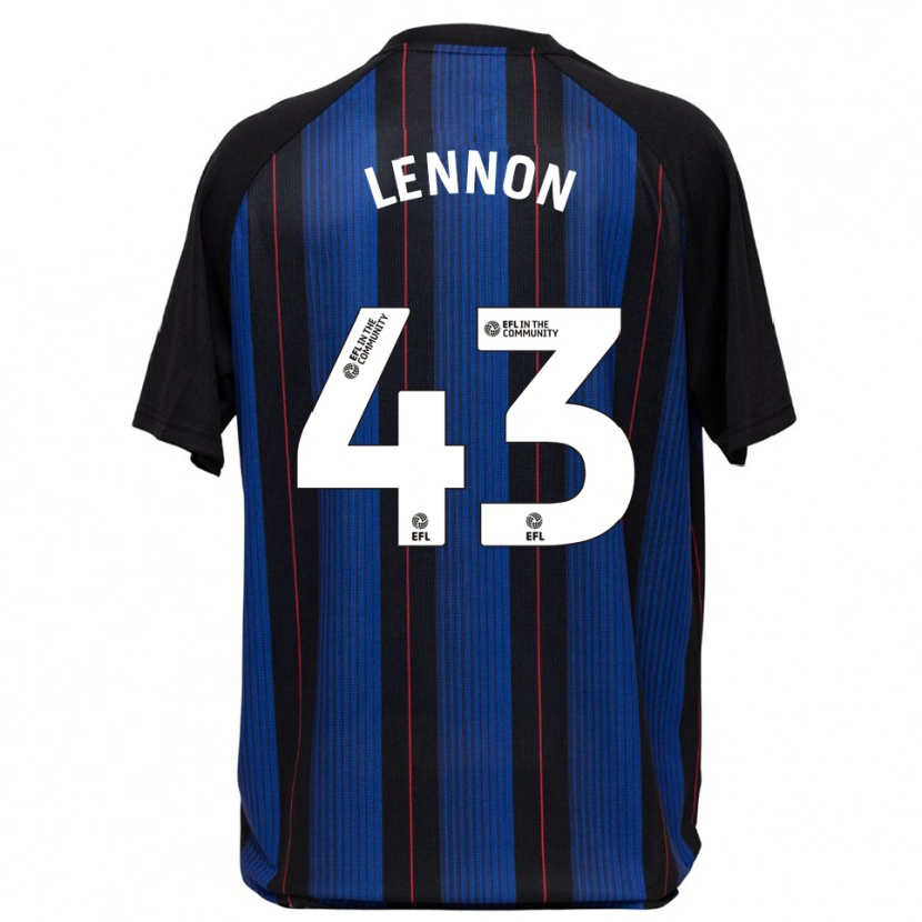 Danxen Mujer Camiseta Charlie Lennon #43 Azul Negro 2ª Equipación 2025/26 La Camisa