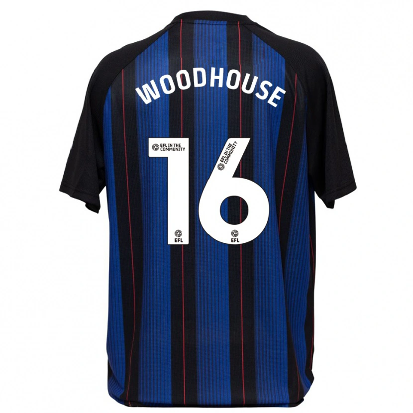 Danxen Mujer Camiseta Mccartney Woodhouse #16 Azul Negro 2ª Equipación 2025/26 La Camisa