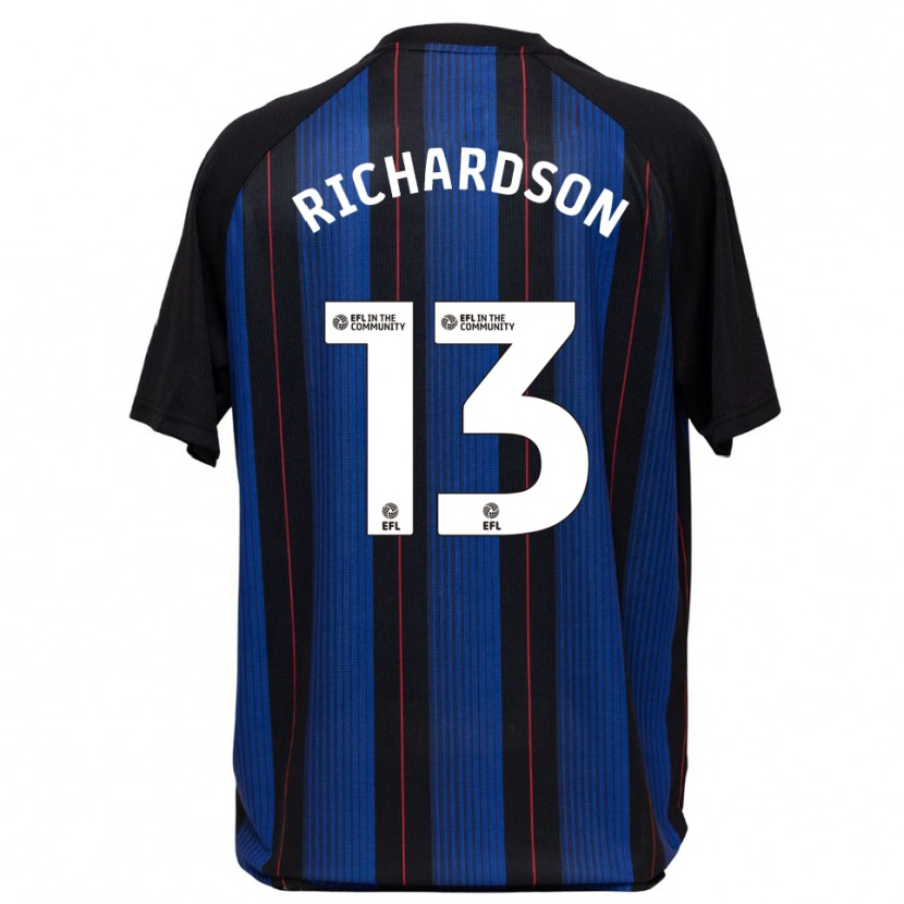Danxen Mujer Camiseta Joseph Richardson #13 Azul Negro 2ª Equipación 2025/26 La Camisa