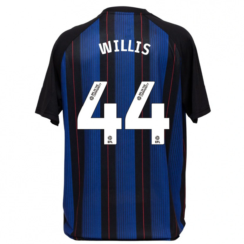 Danxen Mujer Camiseta Pharrell Willis #44 Azul Negro 2ª Equipación 2025/26 La Camisa