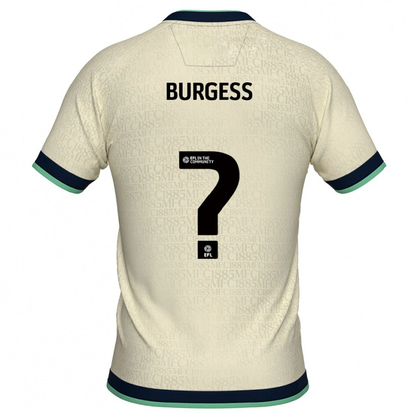Danxen Mujer Camiseta Billy Burgess #0 Champán Azul Marino 2ª Equipación 2025/26 La Camisa