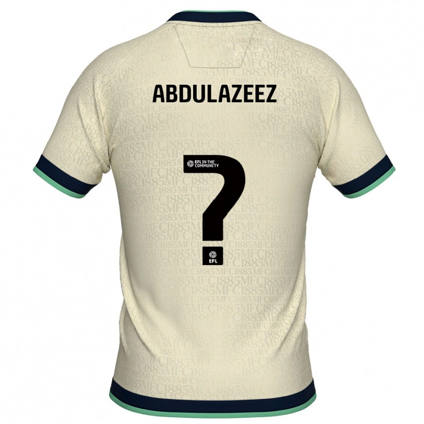 Danxen Mujer Camiseta Abdulahi Abdulazeez #0 Champán Azul Marino 2ª Equipación 2025/26 La Camisa