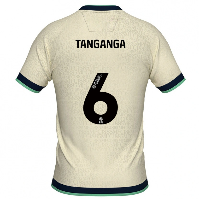 Danxen Mujer Camiseta Japhet Tanganga #6 Champán Azul Marino 2ª Equipación 2025/26 La Camisa