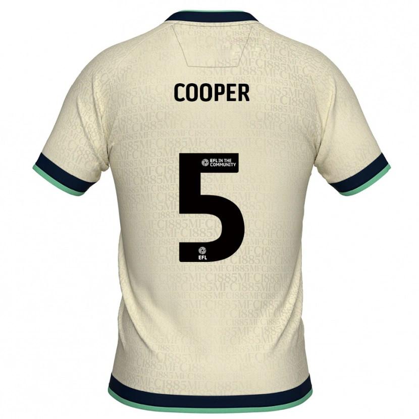 Danxen Mujer Camiseta Jake Cooper #5 Champán Azul Marino 2ª Equipación 2025/26 La Camisa