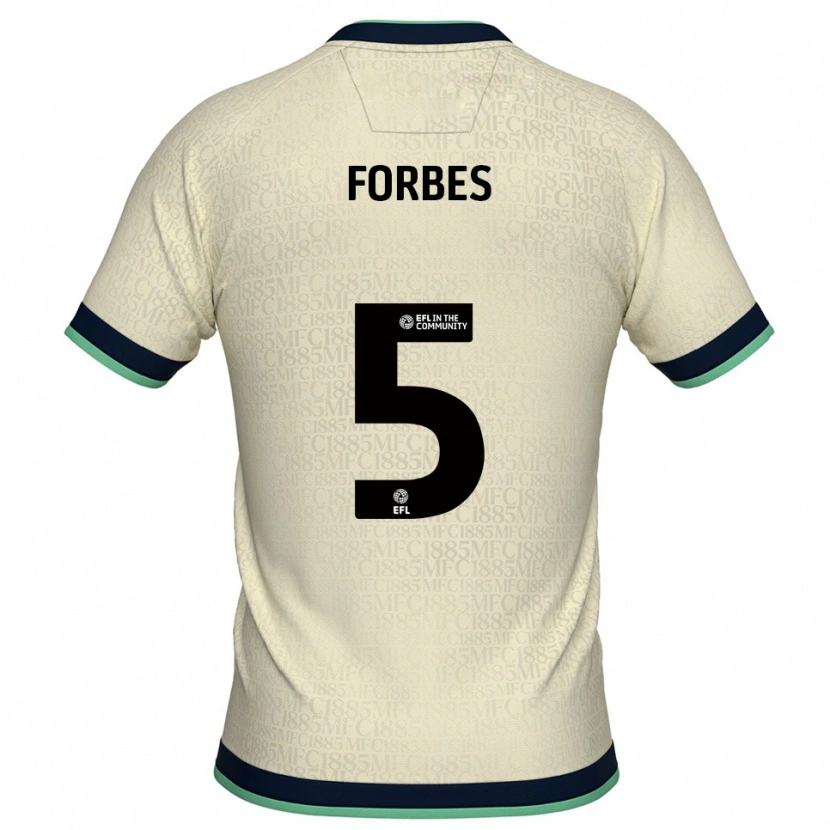 Danxen Mujer Camiseta Dean Forbes #5 Champán Azul Marino 2ª Equipación 2025/26 La Camisa
