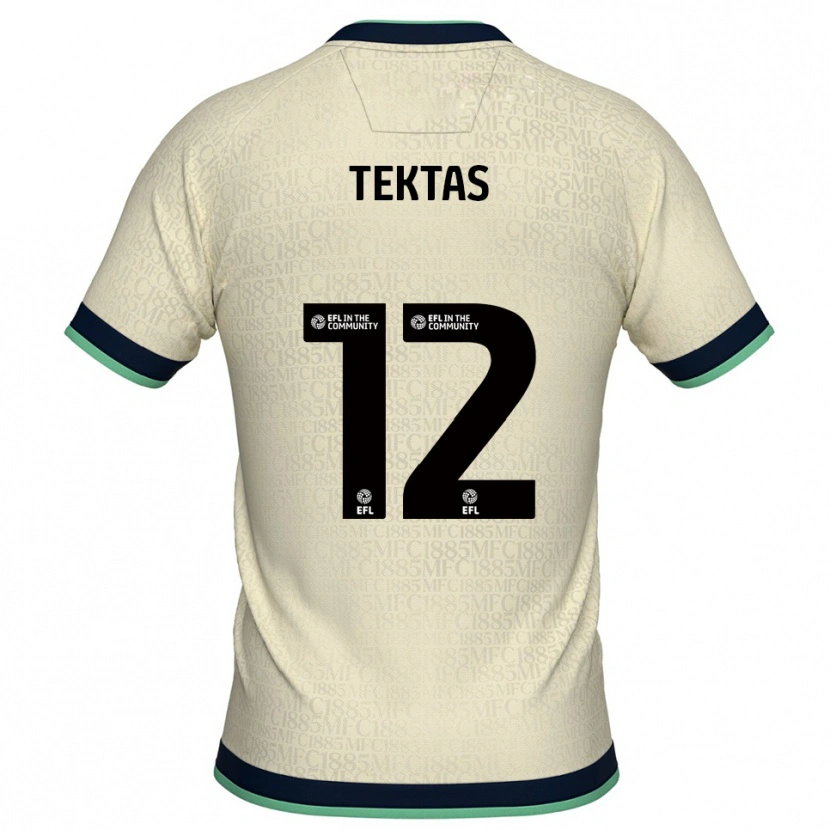 Danxen Mujer Camiseta Jayden Tektas #12 Champán Azul Marino 2ª Equipación 2025/26 La Camisa