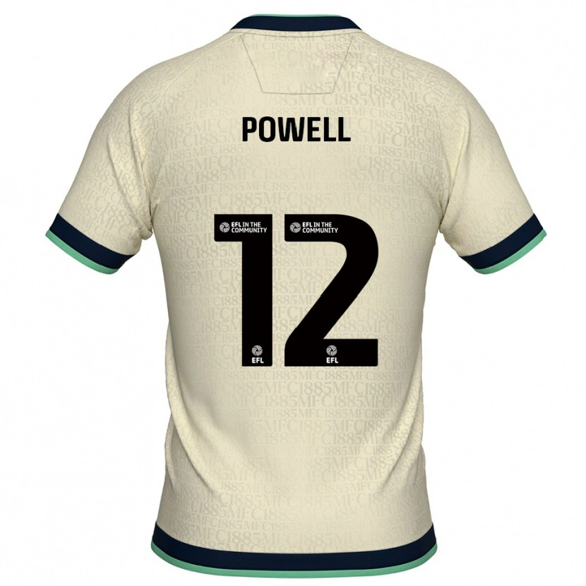 Danxen Mujer Camiseta Beth Powell #12 Champán Azul Marino 2ª Equipación 2025/26 La Camisa