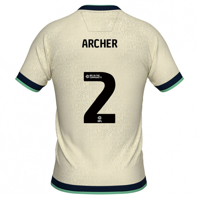 Danxen Mujer Camiseta Da'rell Archer #2 Champán Azul Marino 2ª Equipación 2025/26 La Camisa