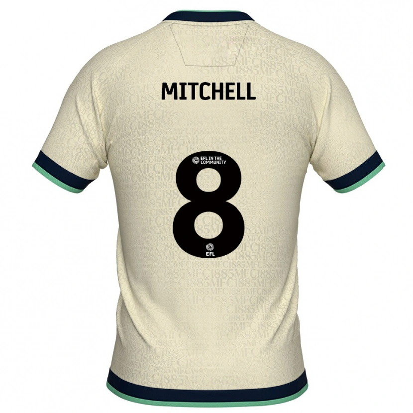 Danxen Mujer Camiseta Billy Mitchell #8 Champán Azul Marino 2ª Equipación 2025/26 La Camisa