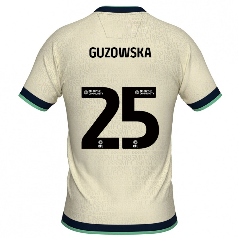 Danxen Mujer Camiseta Sara Guzowska #25 Champán Azul Marino 2ª Equipación 2025/26 La Camisa