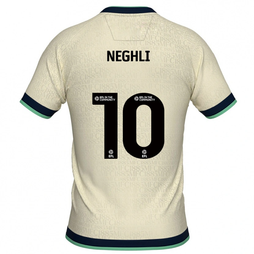 Danxen Mujer Camiseta Camiel Neghli #10 Champán Azul Marino 2ª Equipación 2025/26 La Camisa