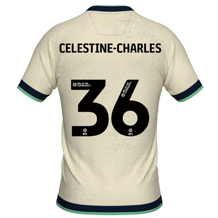 Danxen Mujer Camiseta Jaiden Celestine-Charles #36 Champán Azul Marino 2ª Equipación 2025/26 La Camisa