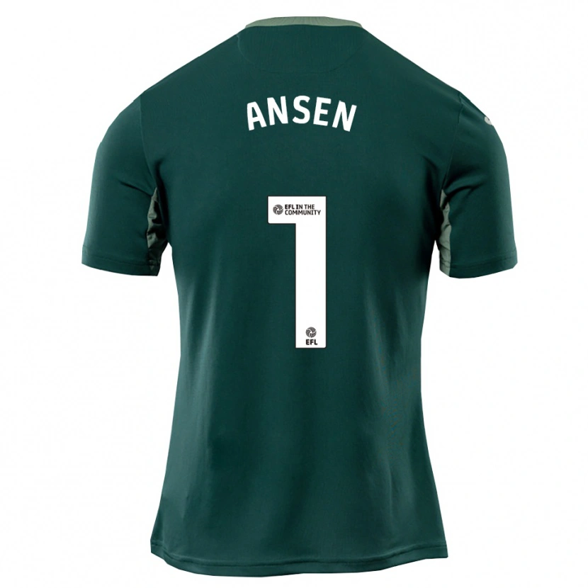 Danxen Mujer Camiseta Caleb Ansen #1 Verde Blanco Púrpura 2ª Equipación 2025/26 La Camisa