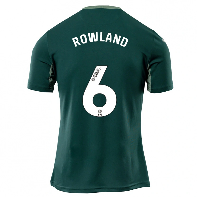 Danxen Mujer Camiseta Sonny Rowland #6 Verde Blanco Púrpura 2ª Equipación 2025/26 La Camisa
