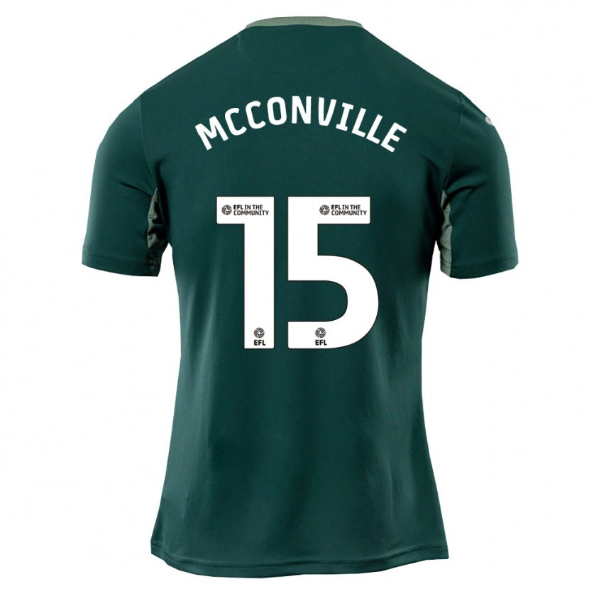 Danxen Mujer Camiseta Ruairi Mcconville #15 Verde Blanco Púrpura 2ª Equipación 2025/26 La Camisa