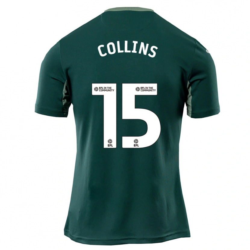 Danxen Mujer Camiseta Hugo Collins #15 Verde Blanco Púrpura 2ª Equipación 2025/26 La Camisa