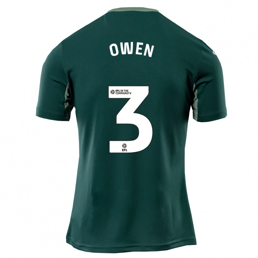 Danxen Mujer Camiseta Jaiden Owen #3 Verde Blanco Púrpura 2ª Equipación 2025/26 La Camisa