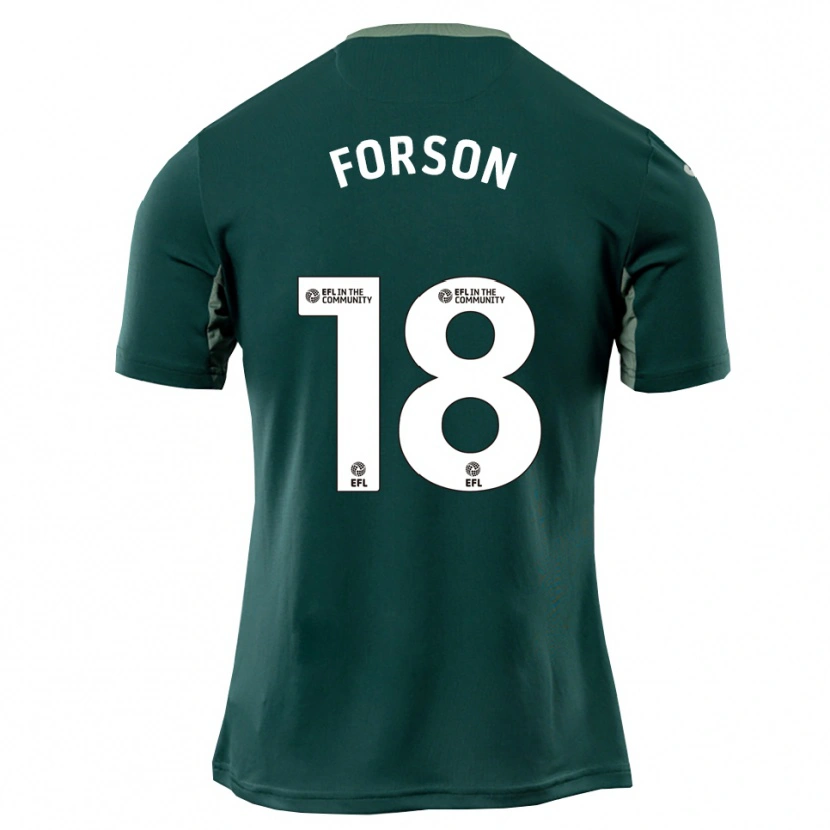 Danxen Mujer Camiseta Amankwah Forson #18 Verde Blanco Púrpura 2ª Equipación 2025/26 La Camisa