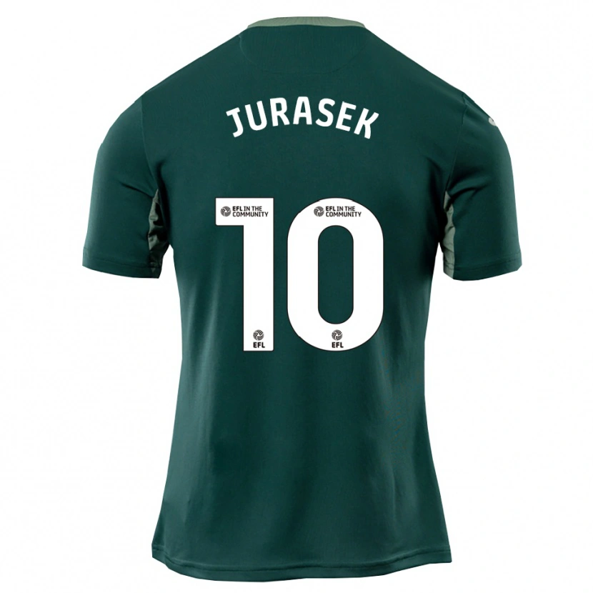 Danxen Mujer Camiseta Matej Jurasek #10 Verde Blanco Púrpura 2ª Equipación 2025/26 La Camisa