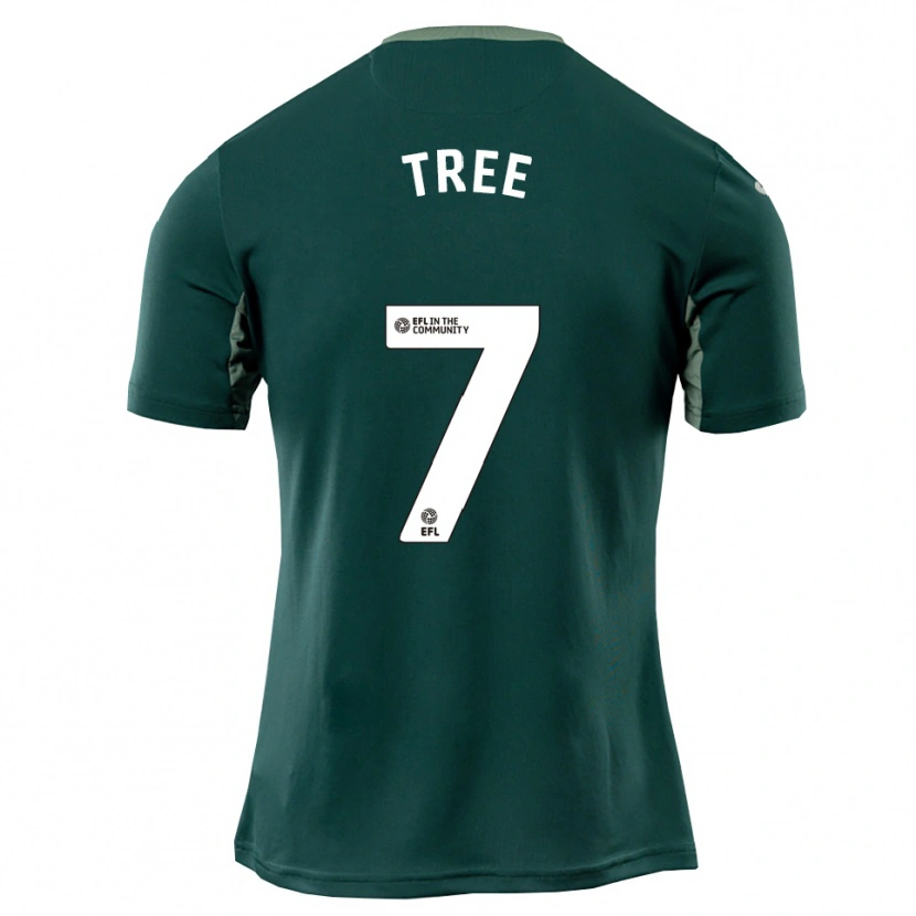 Danxen Mujer Camiseta Ben Tree #7 Verde Blanco Púrpura 2ª Equipación 2025/26 La Camisa