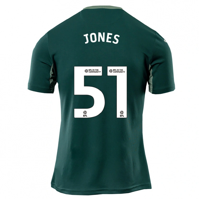 Danxen Mujer Camiseta Dylan Jones #51 Verde Blanco Púrpura 2ª Equipación 2025/26 La Camisa