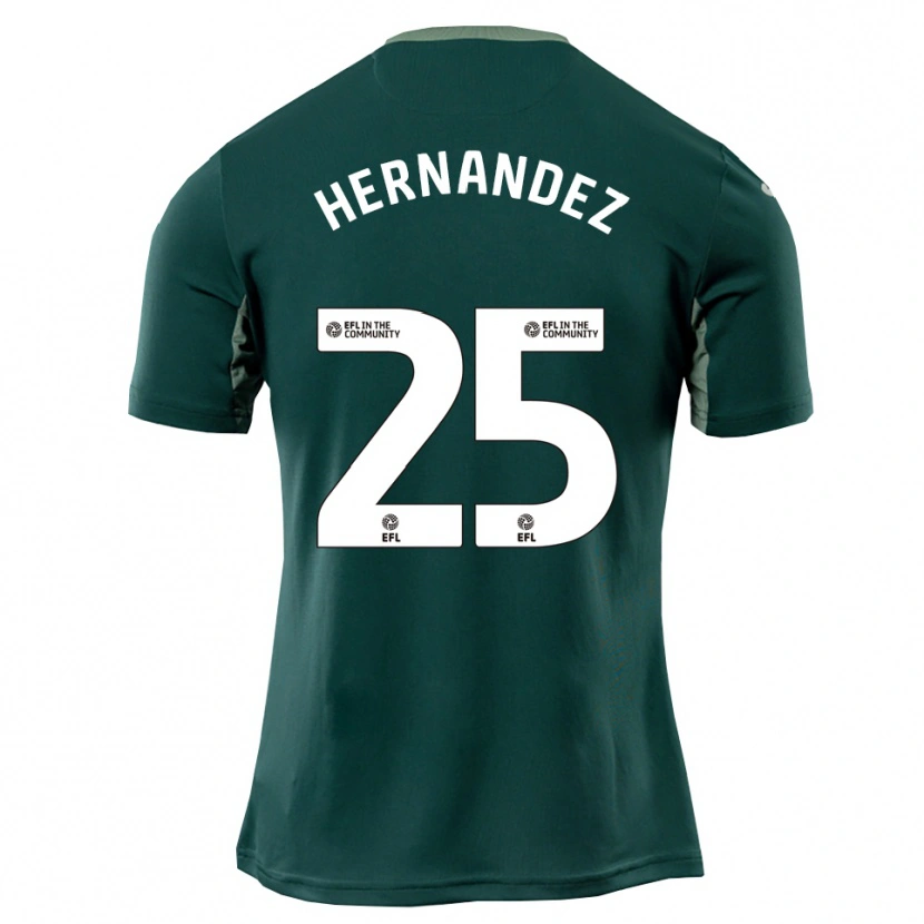 Danxen Mujer Camiseta Onel Hernández #25 Verde Blanco Púrpura 2ª Equipación 2025/26 La Camisa