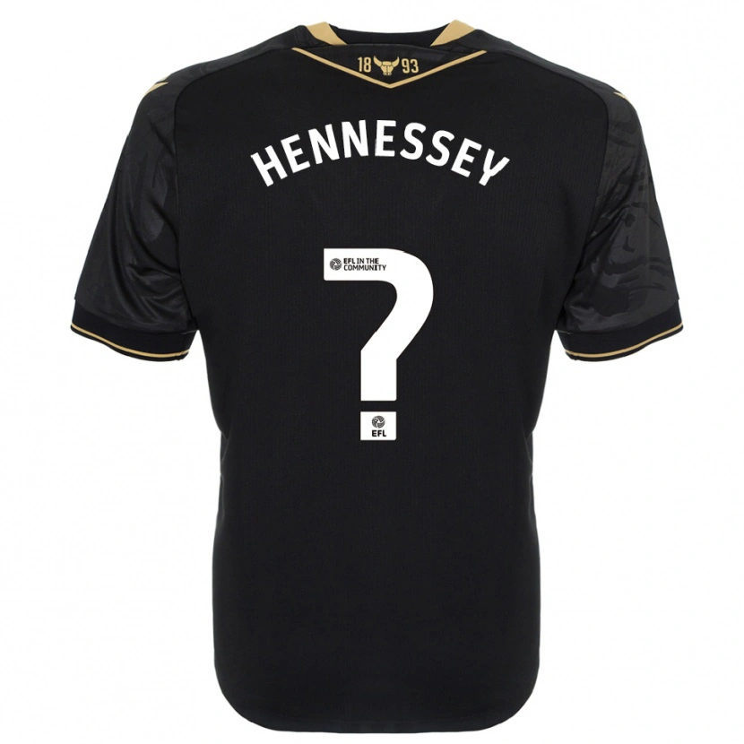 Danxen Mujer Camiseta Laura Hennessey #0 Negro Oro 2ª Equipación 2025/26 La Camisa