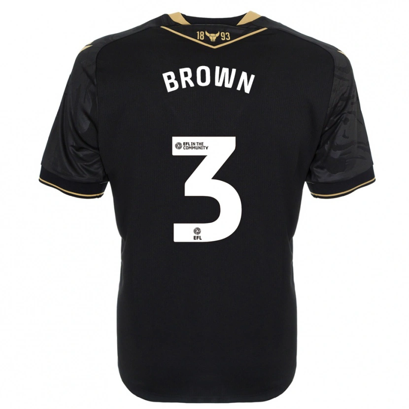 Danxen Mujer Camiseta Ciaron Brown #3 Negro Oro 2ª Equipación 2025/26 La Camisa