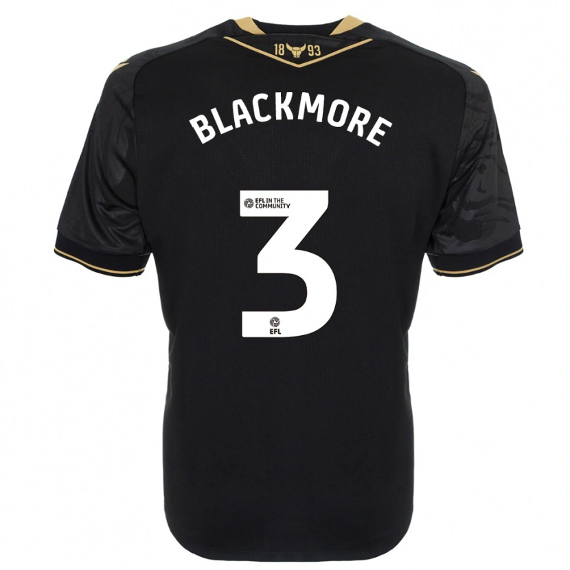 Danxen Mujer Camiseta Jameson Blackmore #3 Negro Oro 2ª Equipación 2025/26 La Camisa