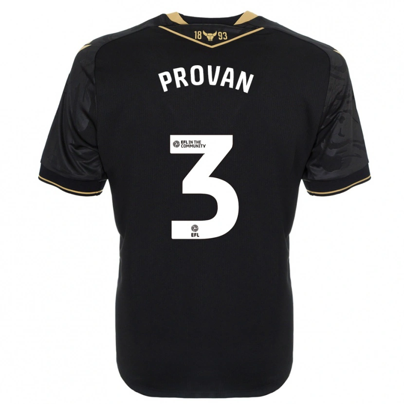 Danxen Mujer Camiseta Shelly Provan #3 Negro Oro 2ª Equipación 2025/26 La Camisa