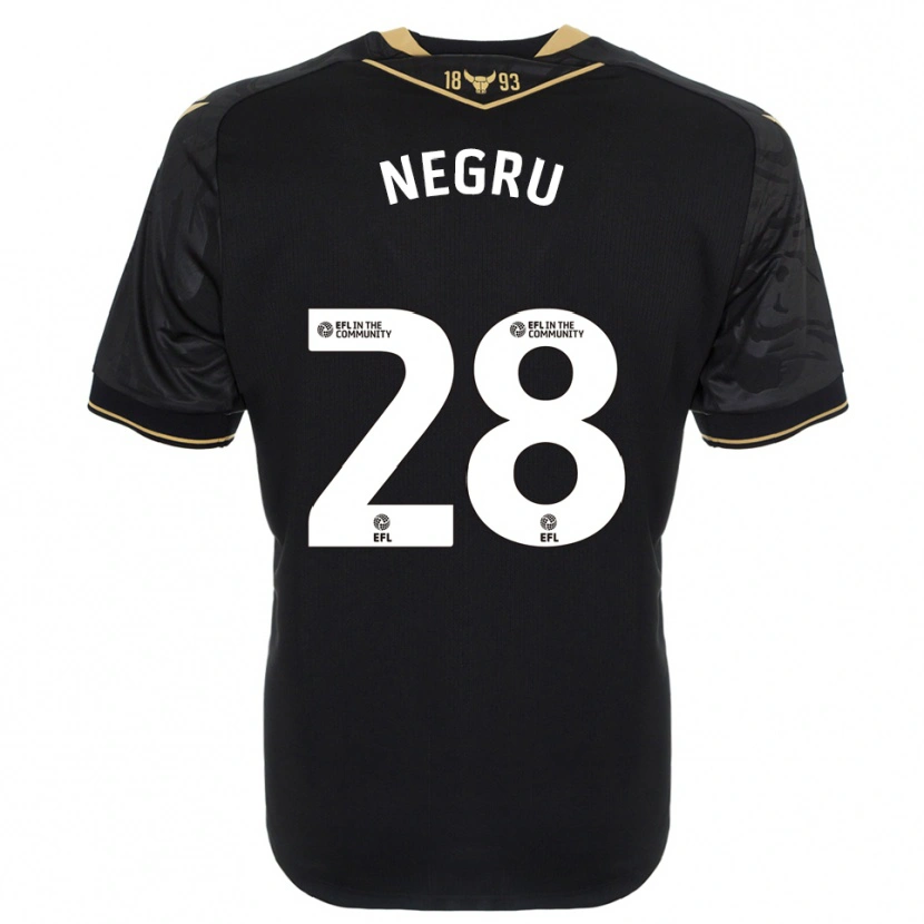 Danxen Mujer Camiseta Stephan Negru #28 Negro Oro 2ª Equipación 2025/26 La Camisa