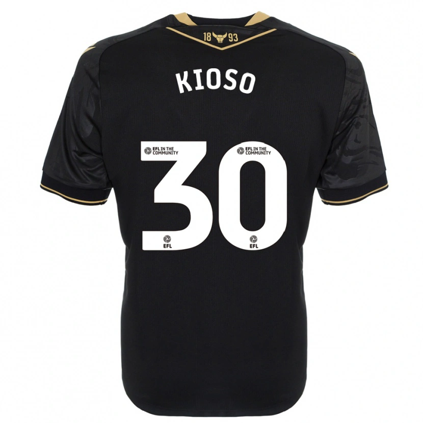 Danxen Mujer Camiseta Peter Kioso #30 Negro Oro 2ª Equipación 2025/26 La Camisa