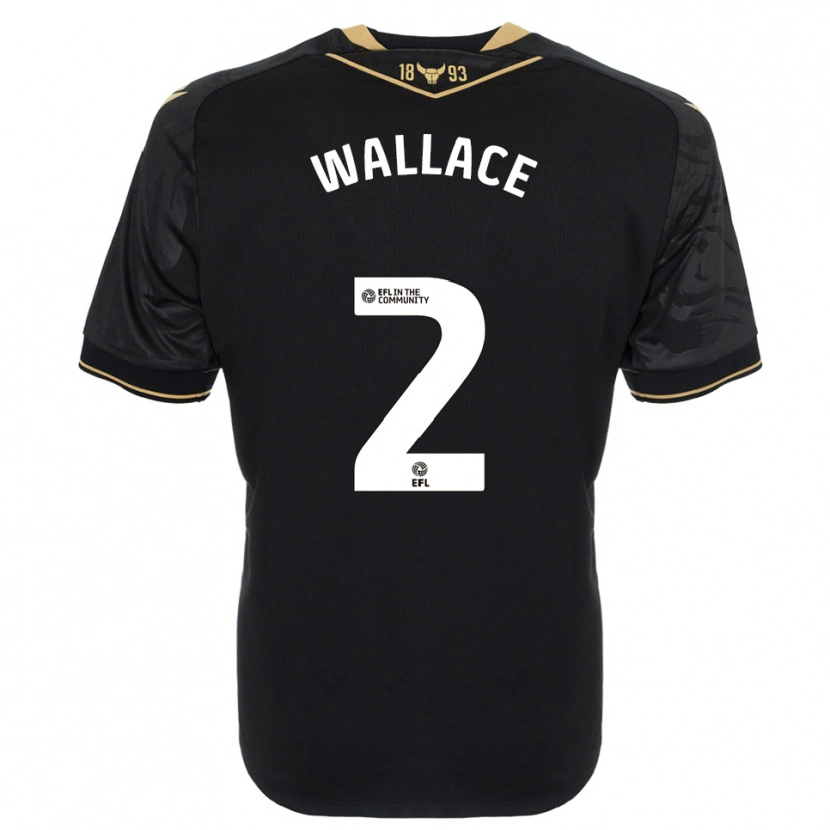Danxen Mujer Camiseta Emily Wallace #2 Negro Oro 2ª Equipación 2025/26 La Camisa