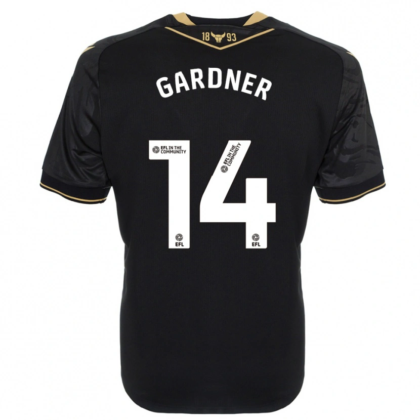 Danxen Mujer Camiseta Harley Gardner #14 Negro Oro 2ª Equipación 2025/26 La Camisa