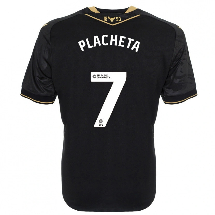 Danxen Mujer Camiseta Przemyslaw Placheta #7 Negro Oro 2ª Equipación 2025/26 La Camisa
