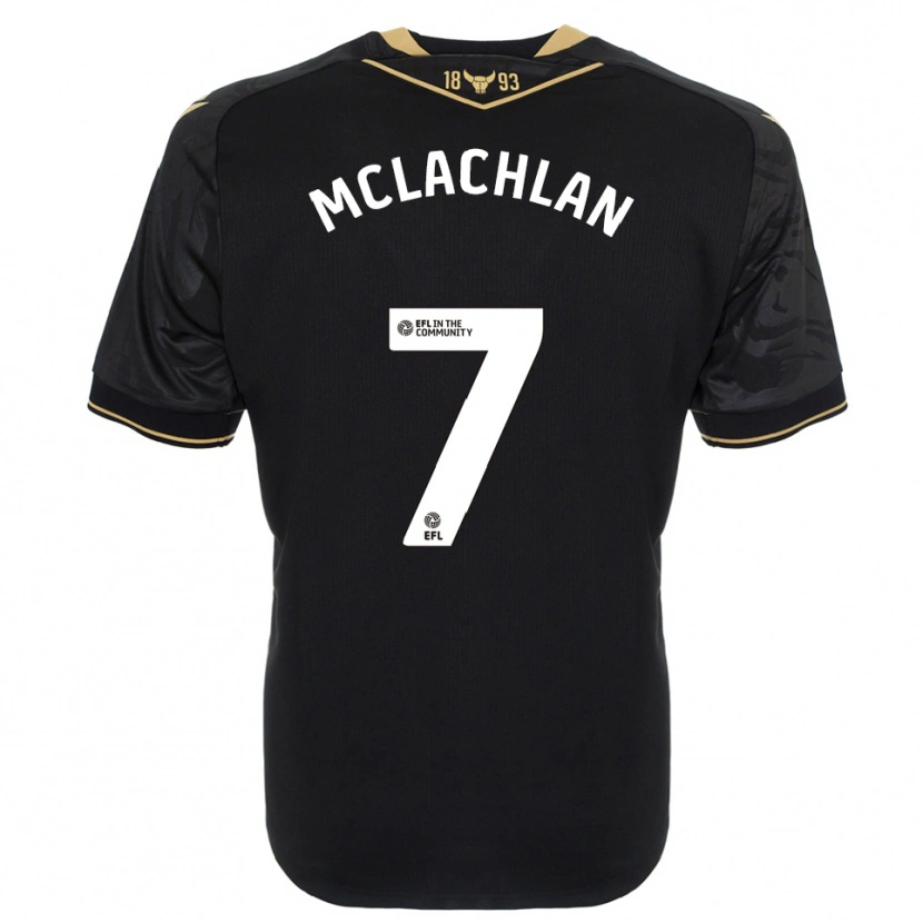 Danxen Mujer Camiseta Daisy Mclachlan #7 Negro Oro 2ª Equipación 2025/26 La Camisa