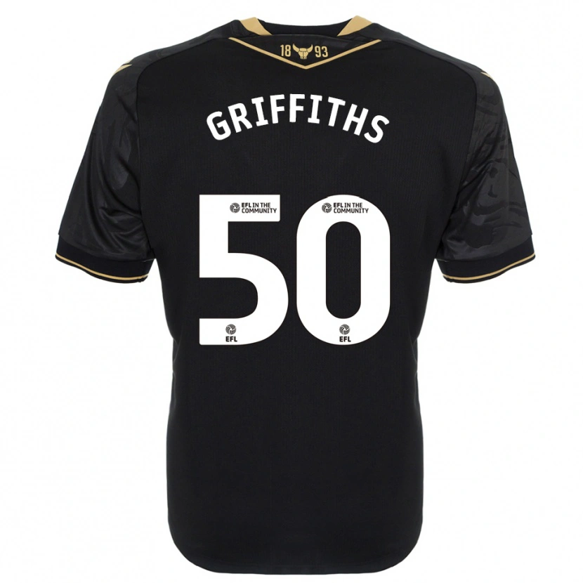 Danxen Mujer Camiseta Louis Griffiths #50 Negro Oro 2ª Equipación 2025/26 La Camisa