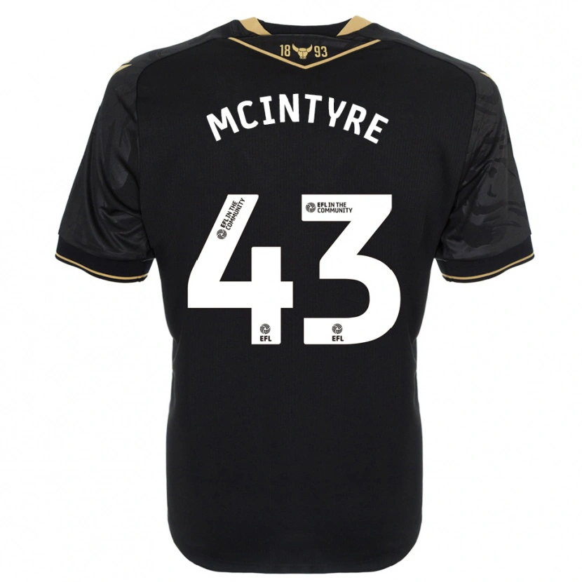 Danxen Mujer Camiseta Richard Mcintyre #43 Negro Oro 2ª Equipación 2025/26 La Camisa