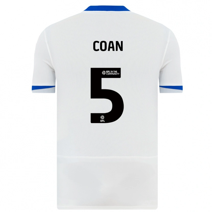 Danxen Mujer Camiseta Hannah Coan #5 Blanco Negro 2ª Equipación 2025/26 La Camisa