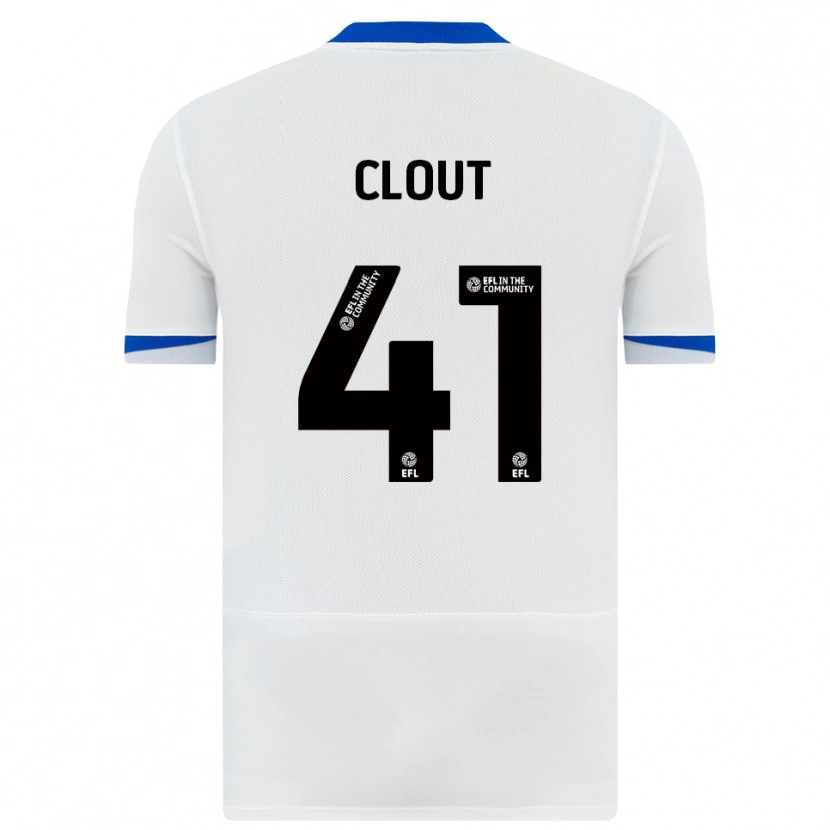 Danxen Mujer Camiseta Harry Clout #41 Blanco Negro 2ª Equipación 2025/26 La Camisa