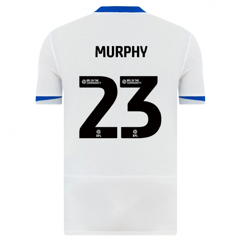 Danxen Mujer Camiseta Josh Murphy #23 Blanco Negro 2ª Equipación 2025/26 La Camisa