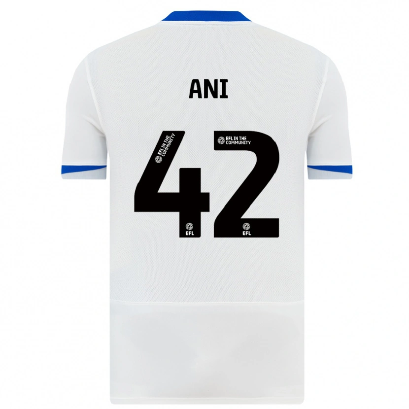 Danxen Mujer Camiseta Michael Ani #42 Blanco Negro 2ª Equipación 2025/26 La Camisa
