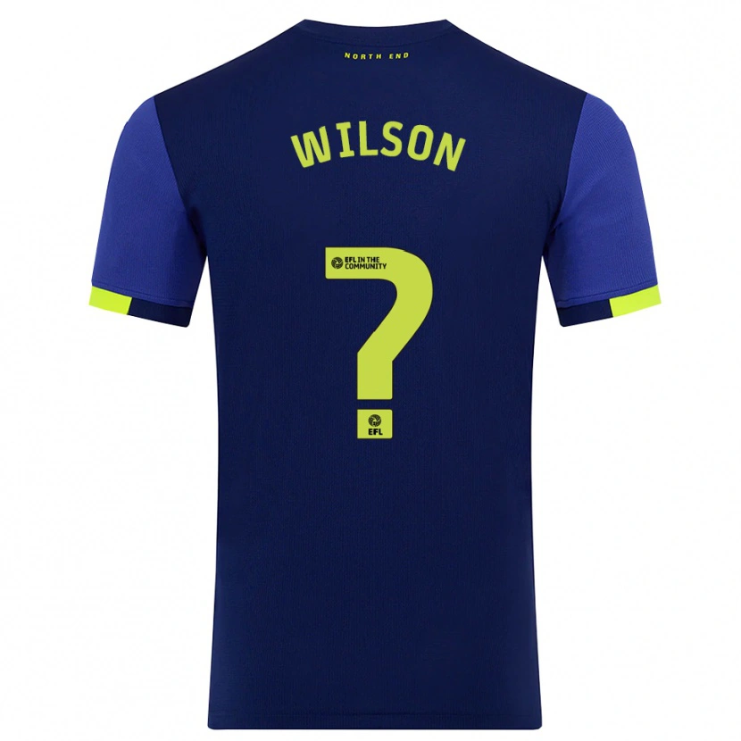 Danxen Mujer Camiseta Max Wilson #0 Azul Marino Amarillo 2ª Equipación 2025/26 La Camisa