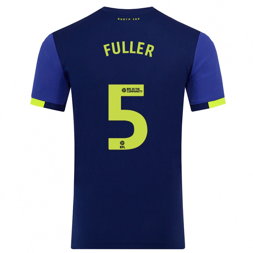 Danxen Mujer Camiseta Olivia Fuller #5 Azul Marino Amarillo 2ª Equipación 2025/26 La Camisa