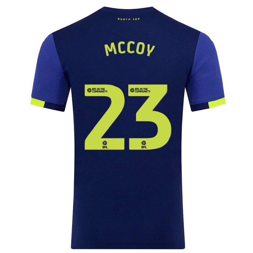 Danxen Mujer Camiseta Faye Mccoy #23 Azul Marino Amarillo 2ª Equipación 2025/26 La Camisa