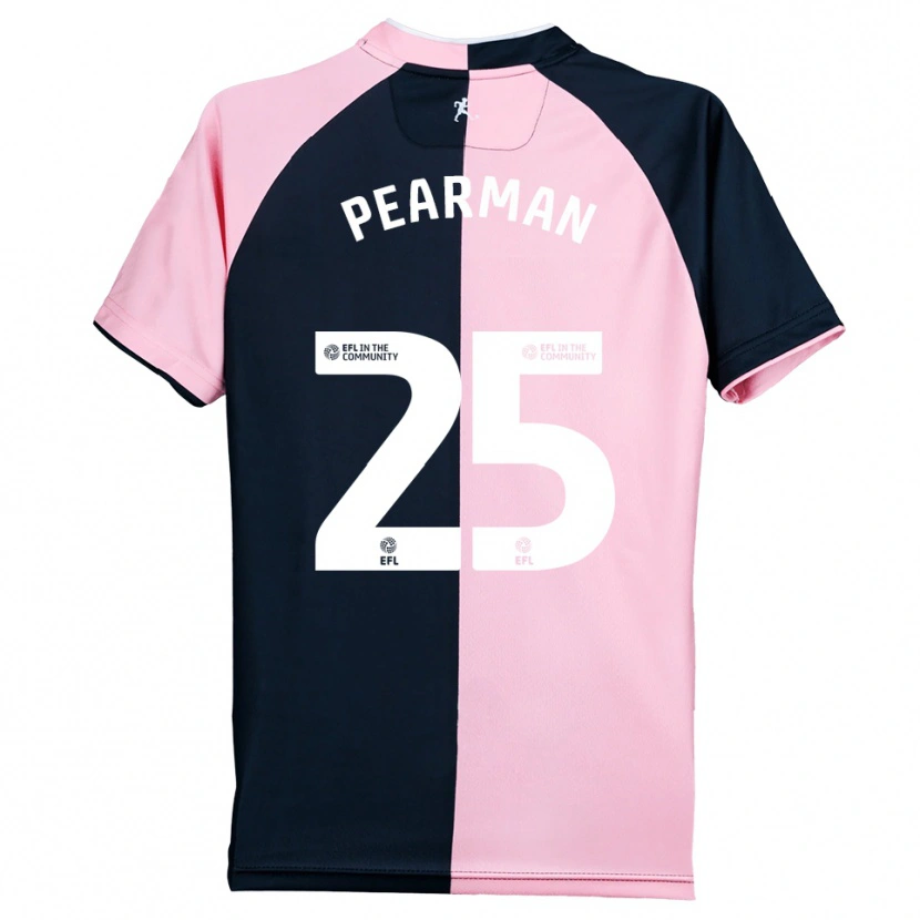Danxen Mujer Camiseta Jaylan Pearman #25 Rosa Negro 2ª Equipación 2025/26 La Camisa